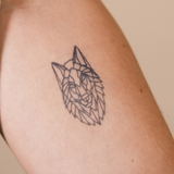 tête de loup géométrique