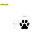 Paw Filled Individually Tattoo