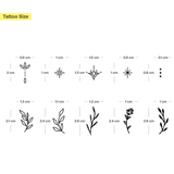 Florale Vingertatoeages Tatoeage