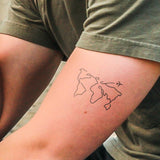 World Map Tattoo