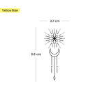 Geometrische maan ornament Tatoeage