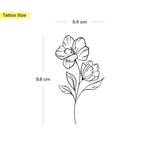 Tatouage Fleur Filigrane