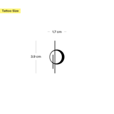 Mond und Linien Tattoo