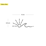 Tatouage Soleil avec Vague