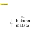 Hakuna Matata & Radiant Sun Tattoo - Twin Pack