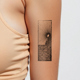 Tatouage Coucher de Soleil dans un Rectangle