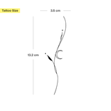 Sierlijke plant met maan Tatoeage