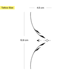 Mooie symmetrische plantenelementen Tatoeage