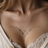 Mooie symmetrische plantenelementen Tatoeage