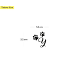 Poten met initialen Tatoeage (A-Z)