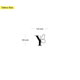 Tatouage papillon avec initiales (A-Z)