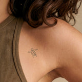 One Line Schildkröte Tattoo
