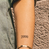 Date Of Birth 2000 Tattoo (Thick)