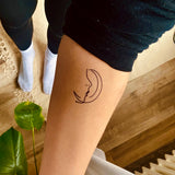 Maan & Gezicht Tatoeage
