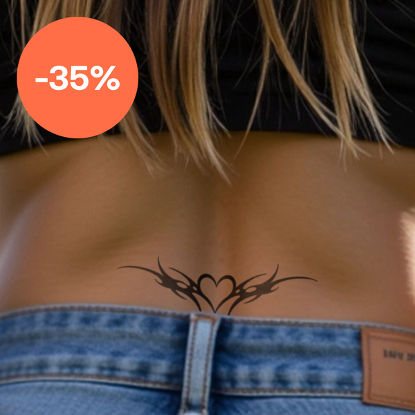 Tramp stamp heart tattoo