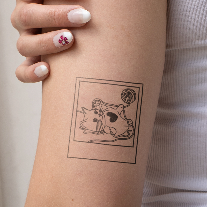 Tatouage Polaroid de chats