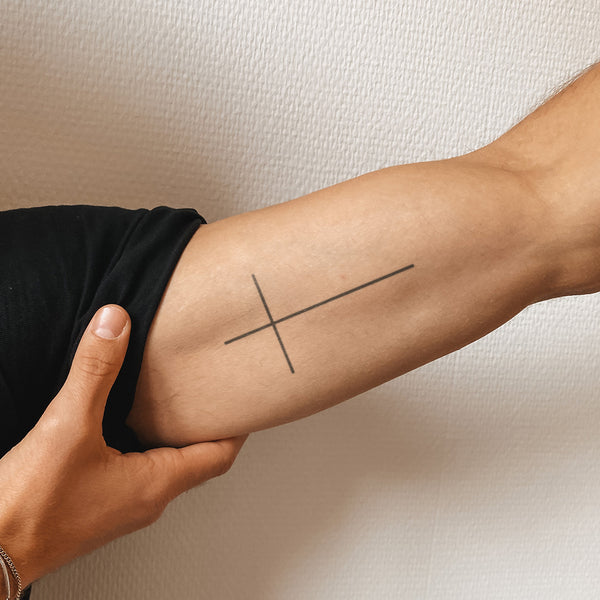 Fine Cross Tattoo 