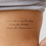 Learn, live, hope Tatoeage