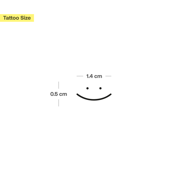 Tatouage Smiley - Lot de 2 