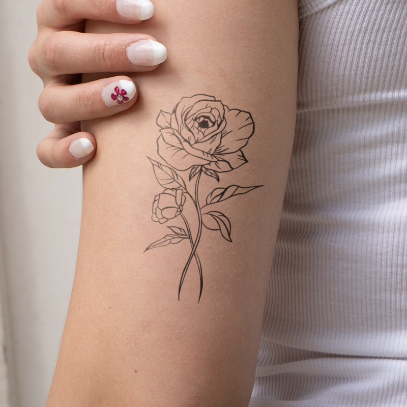 Birthflower June Rose Tattoo