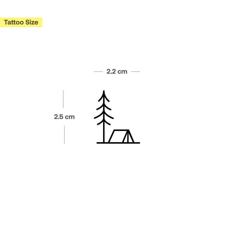 zelt tattoo tent and tree | 2 Week Temporary Tattoo