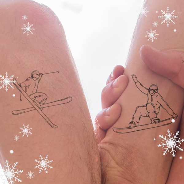 Tatouage de copains de ski/snowboard