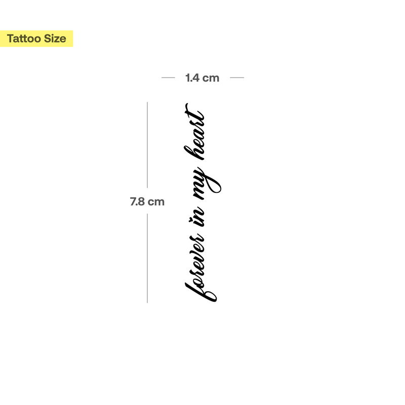 Tatouage Forever in my heart