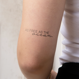 As free as the ocean Tattoo