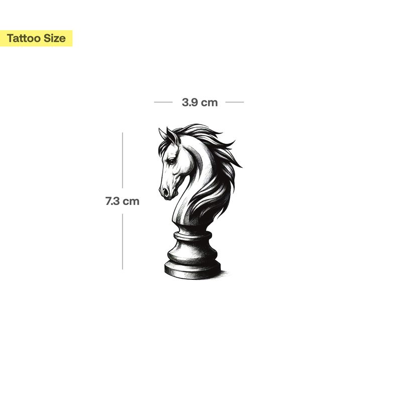 Tatouage Cavalier (Échecs)