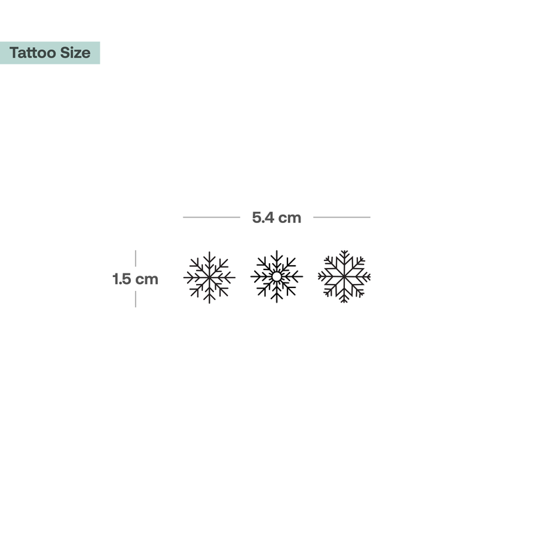 Drie Sneeuwvlokken Tatoeage