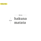 Hakuna Matata & Stralende Zon Tatoeage - Dubbelverpakking