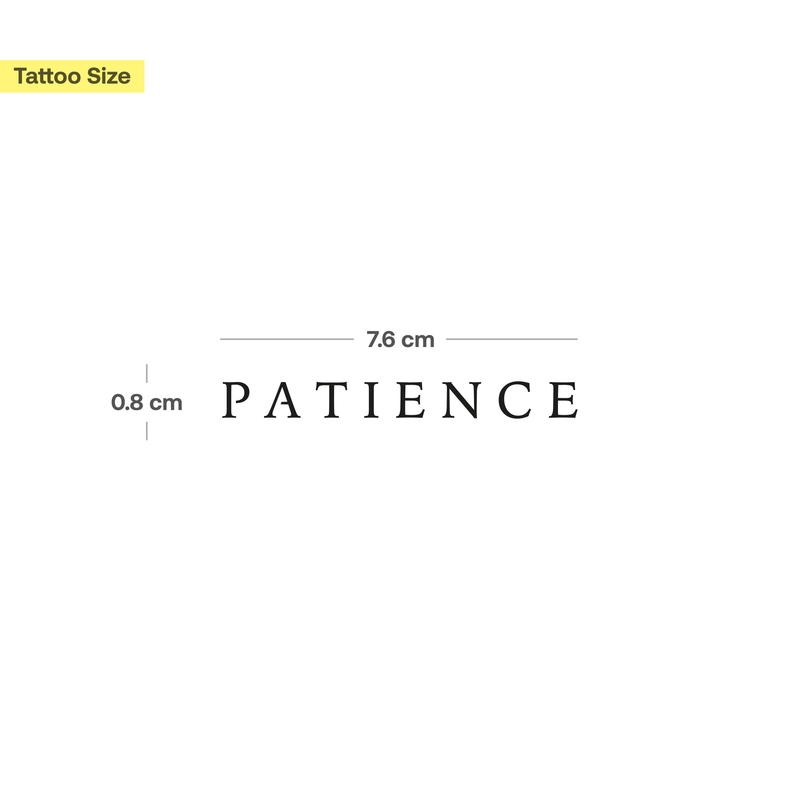 Patience Tatoeage