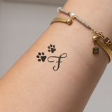 Poten met initialen Tatoeage (A-Z)