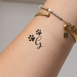 Poten met initialen Tatoeage (A-Z)