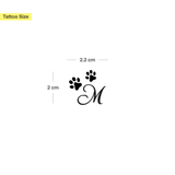Poten met initialen Tatoeage (A-Z)