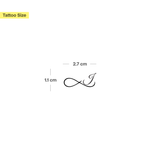 Oneindigheid met initialen tatoeage (A-Z)