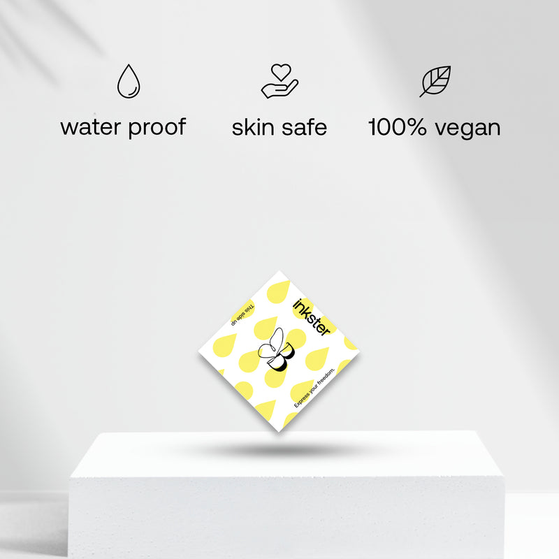 Tatouage papillon avec initiales (A-Z)