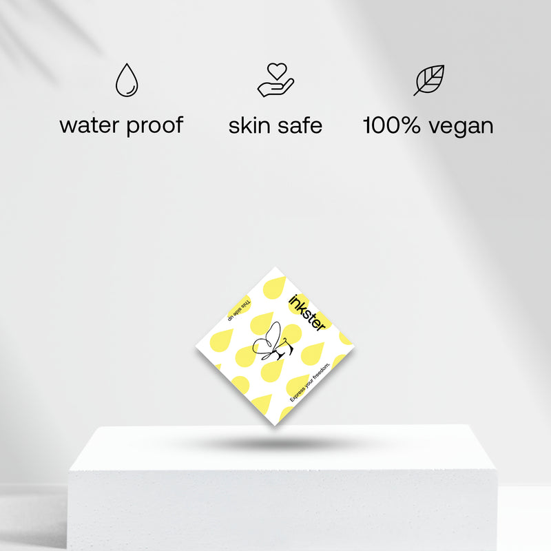 Tatouage papillon avec initiales (A-Z)