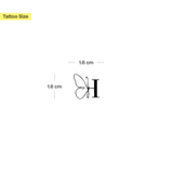 Tatouage papillon avec initiales (A-Z)