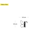 Tatouage papillon avec initiales (A-Z)