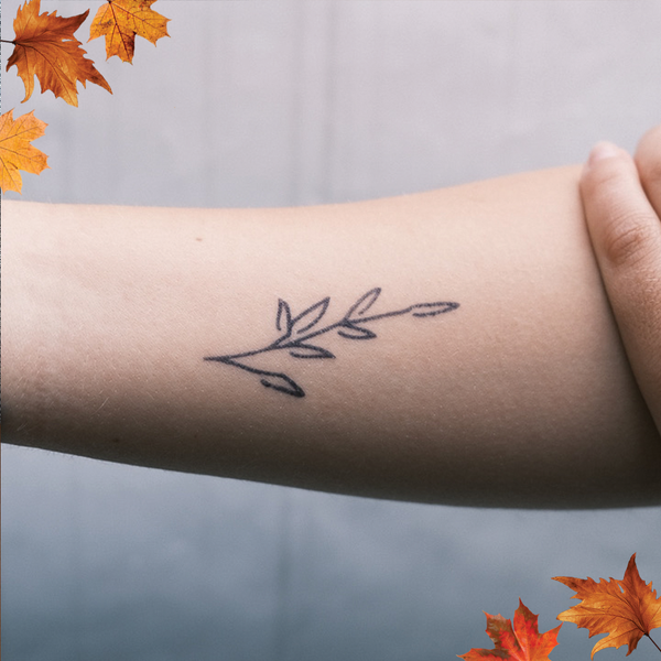 Tatouage Feuille de Fleur