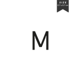 M - Tatouage de lettre majuscule 
