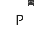 P - Tatouage de lettre majuscule 