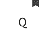 Q - Tatouage de lettre majuscule 