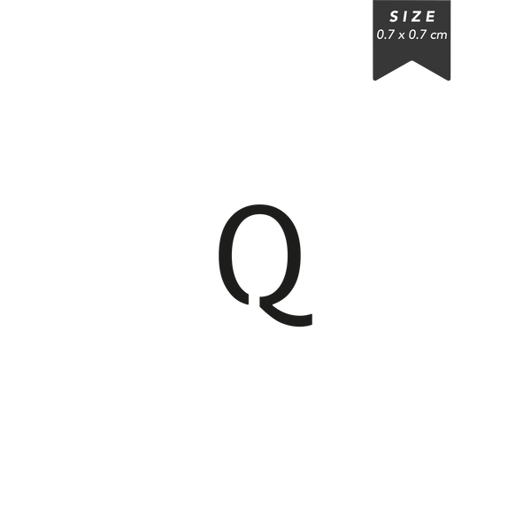 Q - Tatouage de lettre majuscule 