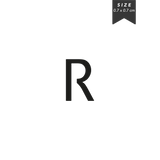 R - Tatouage de lettre majuscule 