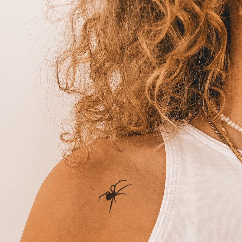 Spider Skull Temporary Tattoo Sticker  OhMyTat